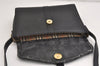 Authentic Burberrys Vintage Leather Shoulder Cross Body Bag Purse Black 4280J