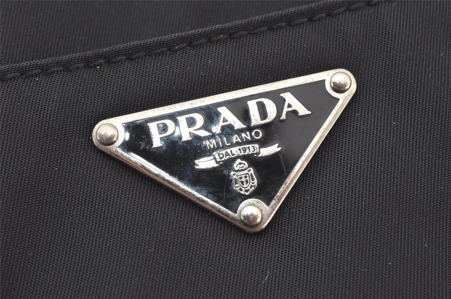 Authentic PRADA Nylon Tessuto Leather Shoulder Hand Bag Purse Black 4280K