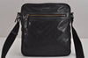 Authentic GUCCI GG Imprime Shoulder Cross Bag PVC Leather 201448 Black 4281J