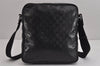 Authentic GUCCI GG Imprime Shoulder Cross Bag PVC Leather 201448 Black 4281J
