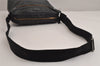 Authentic GUCCI GG Imprime Shoulder Cross Bag PVC Leather 201448 Black 4281J