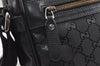 Authentic GUCCI GG Imprime Shoulder Cross Bag PVC Leather 201448 Black 4281J