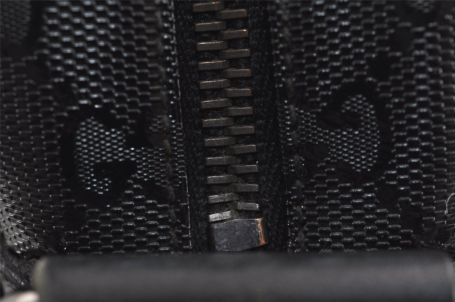 Authentic GUCCI GG Imprime Shoulder Cross Bag PVC Leather 201448 Black 4281J