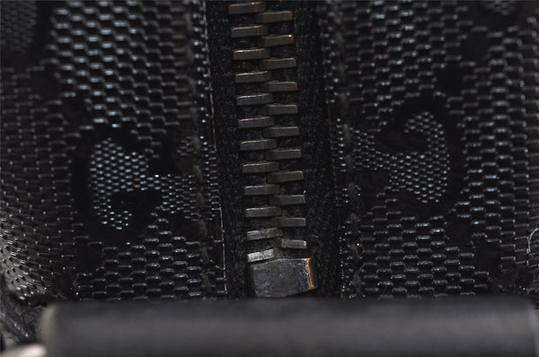 Authentic GUCCI GG Imprime Shoulder Cross Bag PVC Leather 201448 Black 4281J