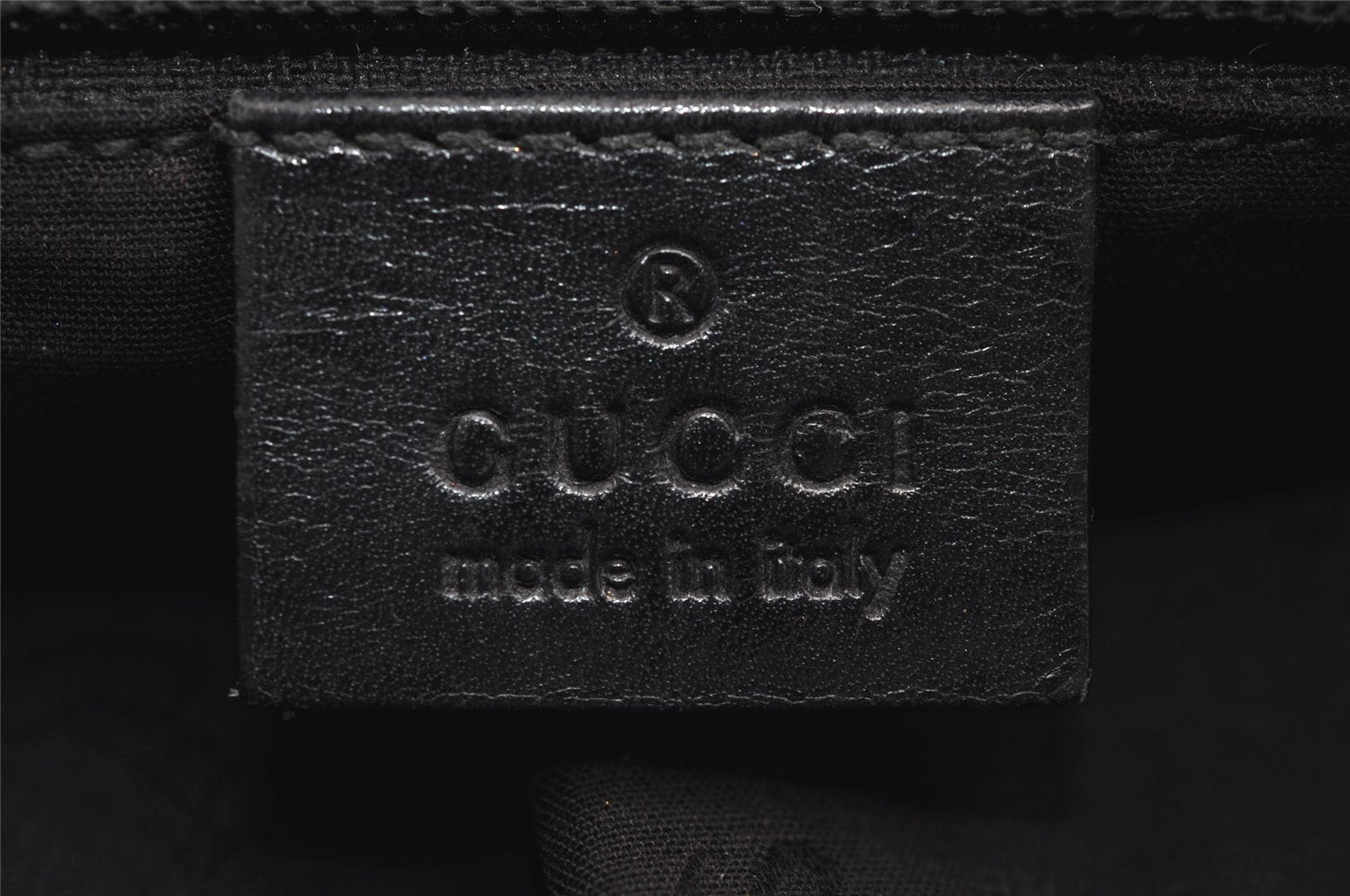 Authentic GUCCI GG Imprime Shoulder Cross Bag PVC Leather 201448 Black 4281J