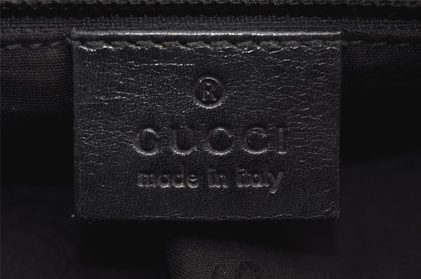 Authentic GUCCI GG Imprime Shoulder Cross Bag PVC Leather 201448 Black 4281J