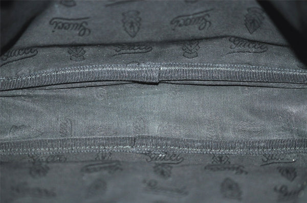 Authentic GUCCI GG Imprime Shoulder Cross Bag PVC Leather 201448 Black 4281J