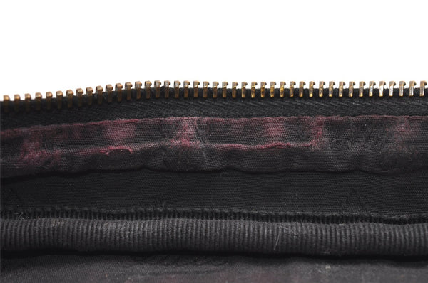 Authentic GUCCI GG Imprime Shoulder Cross Bag PVC Leather 201448 Black 4281J