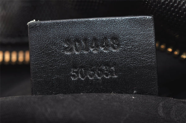 Authentic GUCCI GG Imprime Shoulder Cross Bag PVC Leather 201448 Black 4281J