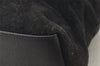 Authentic GUCCI Bamboo 2Way Shoulder Tote Bag Suede Leather Black 4281K