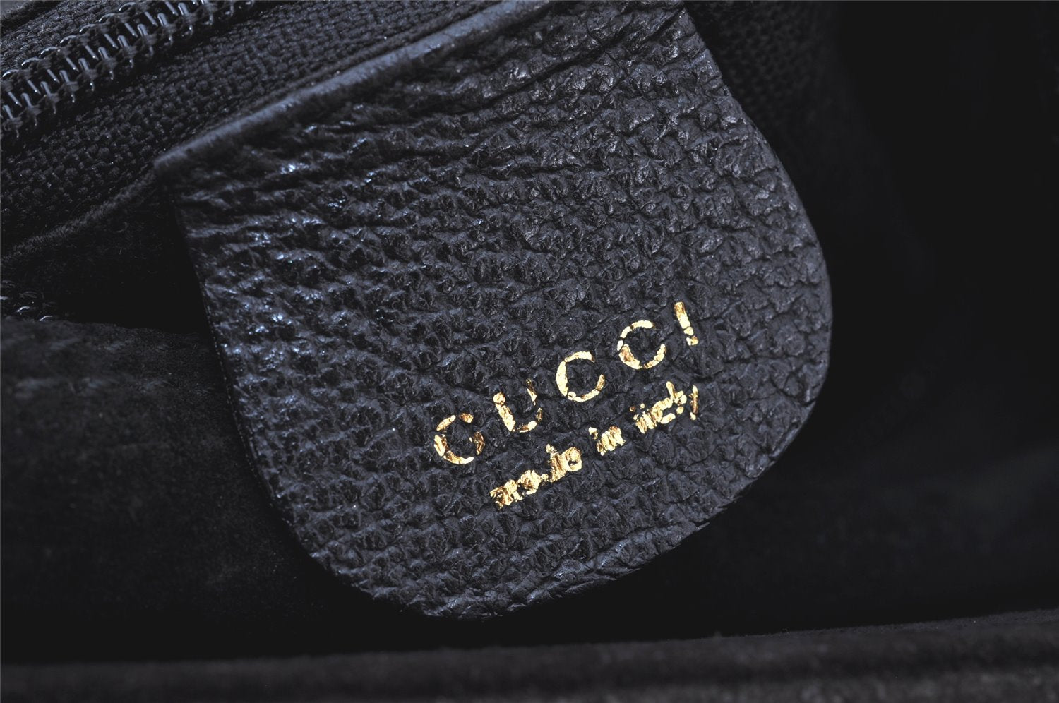 Authentic GUCCI Bamboo 2Way Shoulder Tote Bag Suede Leather Black 4281K