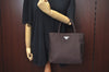 Authentic PRADA Tessuto City Vintage Nylon Tote Hand Bag Purse B5888 Brown 4282H