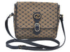 Authentic GUCCI Vintage Shoulder Cross Body Bag Purse Canvas Leather Navy 4284H