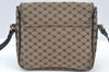 Authentic GUCCI Vintage Shoulder Cross Body Bag Purse Canvas Leather Navy 4284H