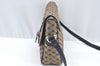 Authentic GUCCI Vintage Shoulder Cross Body Bag Purse Canvas Leather Navy 4284H