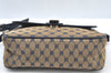 Authentic GUCCI Vintage Shoulder Cross Body Bag Purse Canvas Leather Navy 4284H