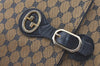Authentic GUCCI Vintage Shoulder Cross Body Bag Purse Canvas Leather Navy 4284H