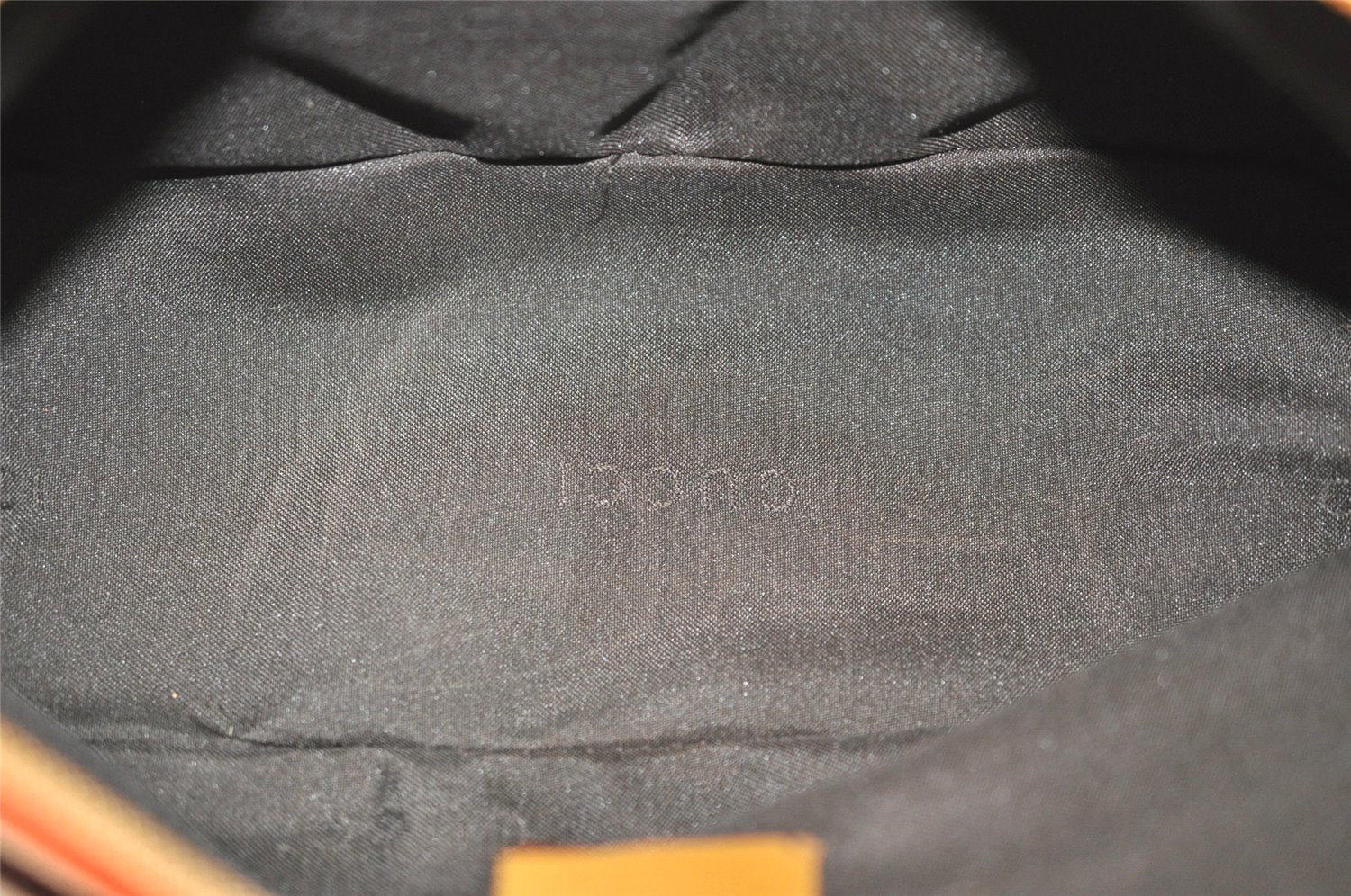 Authentic GUCCI Vintage Hand Bag Pouch Purse Suede Leather 0391103 Orange 4284J