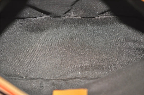 Authentic GUCCI Vintage Hand Bag Pouch Purse Suede Leather 0391103 Orange 4284J