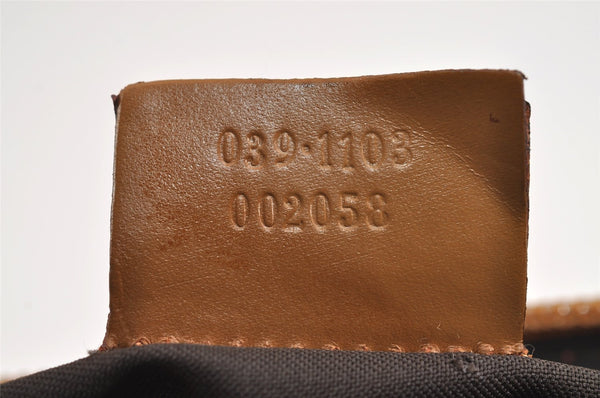 Authentic GUCCI Vintage Hand Bag Pouch Purse Suede Leather 0391103 Orange 4284J