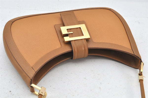 Authentic GUCCI Vintage Shoulder Hand Bag Purse Leather 0014141 Brown 4284K