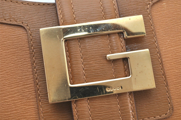 Authentic GUCCI Vintage Shoulder Hand Bag Purse Leather 0014141 Brown 4284K