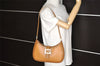 Authentic GUCCI Vintage Shoulder Hand Bag Purse Leather 0014141 Brown 4284K