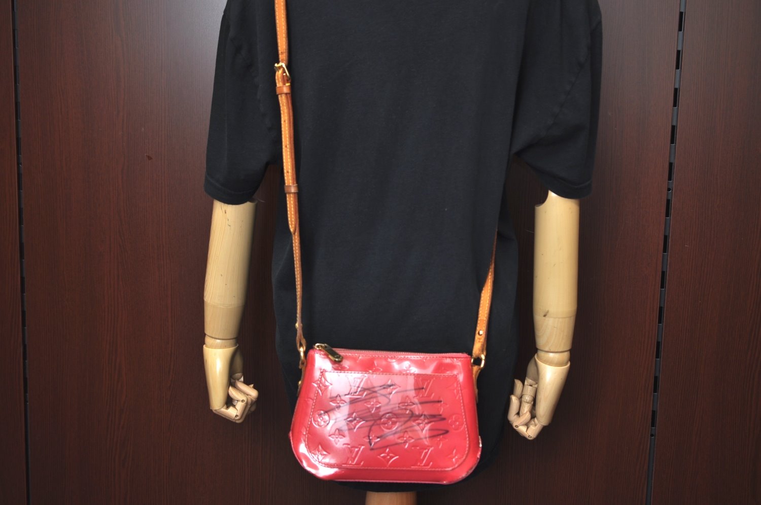 Authentic Louis Vuitton Vernis Minna Street Shoulder Bag M9146F Pink Junk 4286I