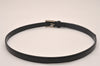 Authentic CELINE Vintage Belt Leather Size M 28.7-32.7inches Black Box 4286J