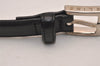 Authentic CELINE Vintage Belt Leather Size M 28.7-32.7inches Black Box 4286J