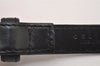 Authentic CELINE Vintage Belt Leather Size M 28.7-32.7inches Black Box 4286J