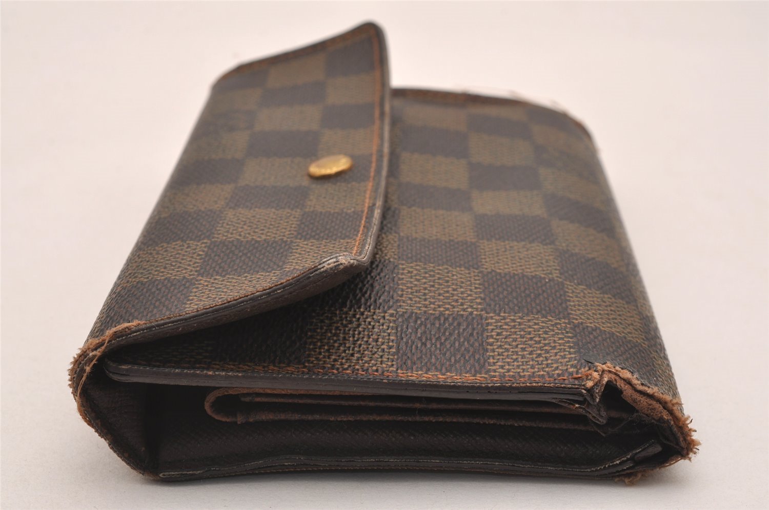 Authentic Louis Vuitton Damier Porte Tresor Etui Papier Wallet N61202 LV 4287J