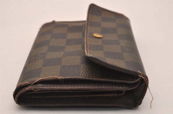 Authentic Louis Vuitton Damier Porte Tresor Etui Papier Wallet N61202 LV 4287J