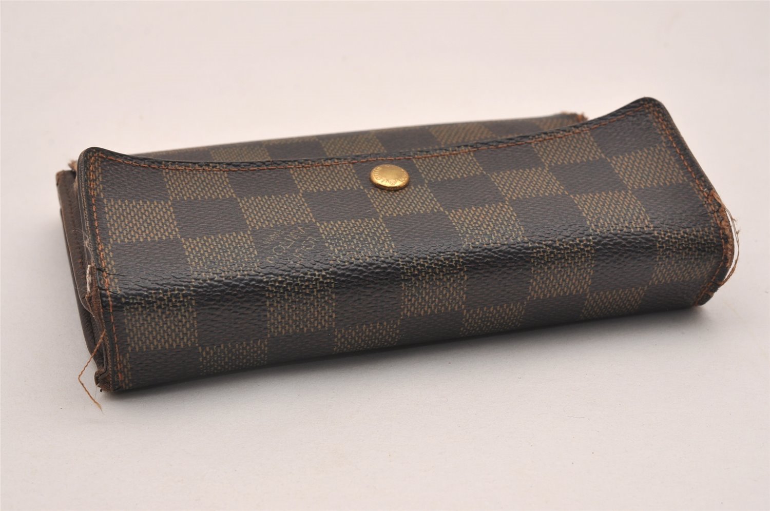 Authentic Louis Vuitton Damier Porte Tresor Etui Papier Wallet N61202 LV 4287J