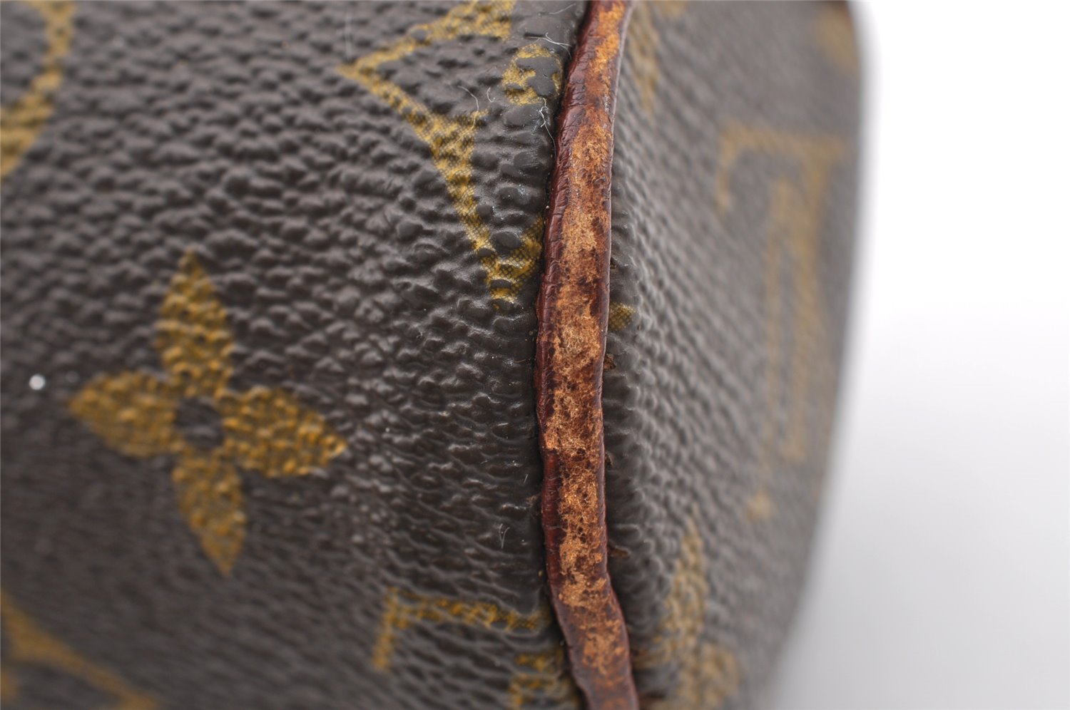 Authentic Louis Vuitton Monogram Papillon Pouch Old Model LV Junk 4288I