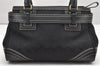 Authentic COACH Signature Shoulder Hand Bag Canvas Leather 10507 Black 4288K