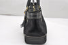 Authentic COACH Signature Shoulder Hand Bag Canvas Leather 10507 Black 4288K