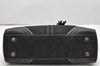 Authentic COACH Signature Shoulder Hand Bag Canvas Leather 10507 Black 4288K