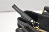 Authentic COACH Signature Shoulder Hand Bag Canvas Leather 10507 Black 4288K
