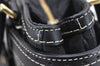 Authentic COACH Signature Shoulder Hand Bag Canvas Leather 10507 Black 4288K
