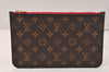 Authentic Louis Vuitton Monogram Neverfull GM Pouch Purse Clutch Bag Pink 4289K