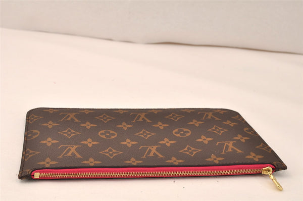 Authentic Louis Vuitton Monogram Neverfull GM Pouch Purse Clutch Bag Pink 4289K