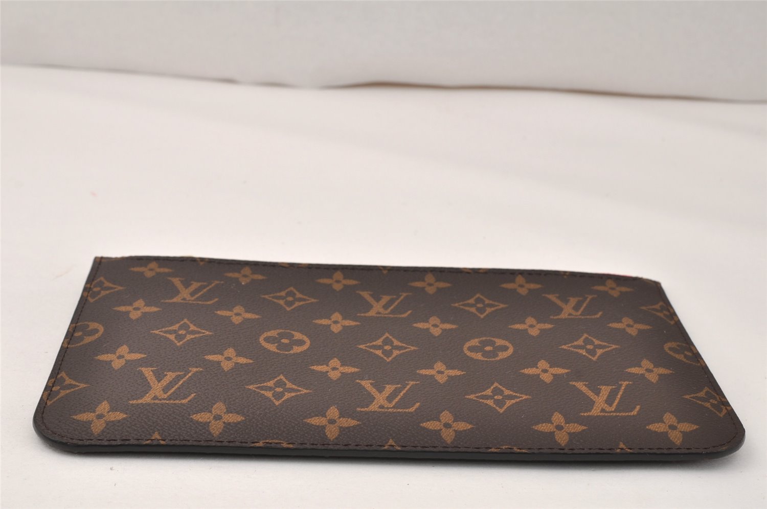 Authentic Louis Vuitton Monogram Neverfull GM Pouch Purse Clutch Bag Pink 4289K