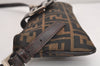 Authentic FENDI Zucca Vintage Shoulder Bag Purse Canvas Leather Brown 4290J