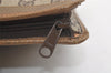 Authentic GUCCI Vintage Clutch Hand Bag Purse GG PVC Leather Brown 4290K