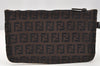 Authentic FENDI Vintage Zucchino Shoulder Tote Bag Canvas Leather Brown 4291I