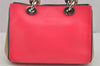 Authentic Christian Dior Diorissimo 2Way Hand Bag Purse Leather Pink Beige 4291J