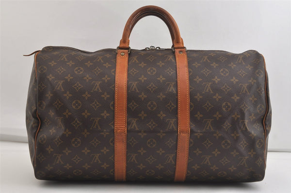 Authentic Louis Vuitton Monogram Keepall 50 Travel Boston Bag M41426 LV 4291K