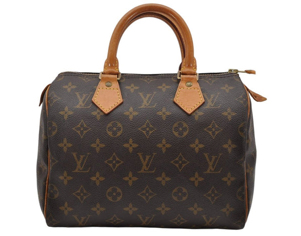 Authentic Louis Vuitton Monogram Speedy 25 Boston Hand Bag M41528 LV 4292K