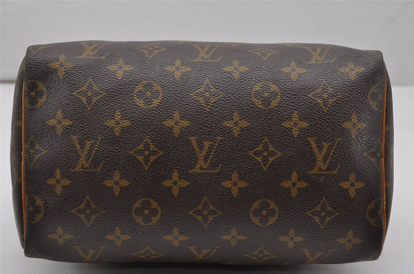 Authentic Louis Vuitton Monogram Speedy 25 Boston Hand Bag M41528 LV 4292K